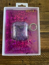 Delias case cover for Apple AirPods glitter nWT anti-shock anti-lost keychain