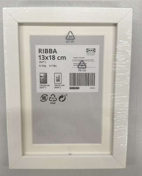 Marco de fotos IKEA RIBBA - 13x18 cm - blanco - NUEVO & EMBALAJE ORIGINAL