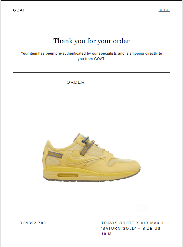 Travis Scott Nike Air Max 1 Saturn Gold Size 10 DO9392-700 Travis Scott Nike Air Max 1 Saturn Gold Size 10 DO9392-700
