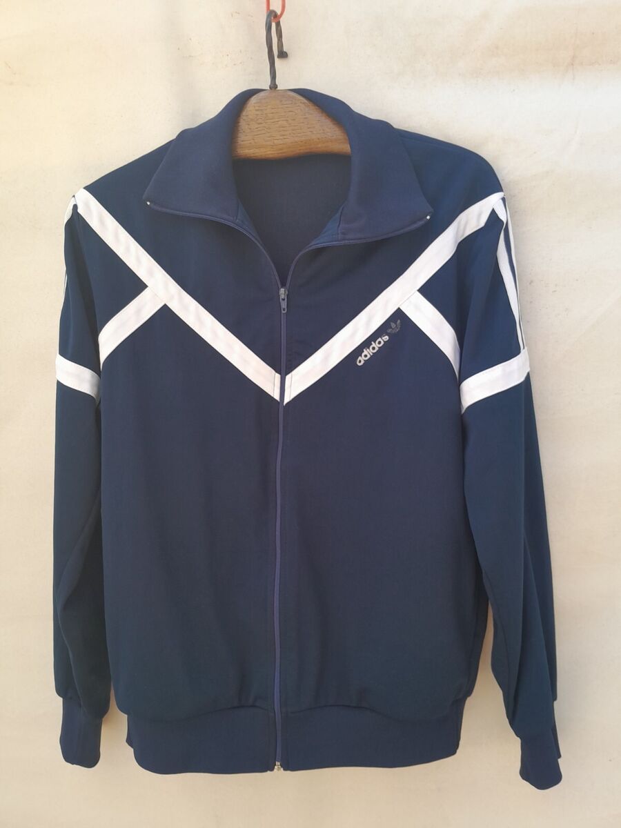 Vintage adidas Track Jacket Men's Medium Navy Blue White Vintage adidas Track Jacket Men's Medium Navy Blue White