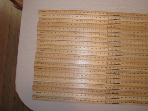 Twenty Meter Yardstick Wood Wooden Ruler Lot Advertising Sign Color Art Craft - Picture 2 of 12