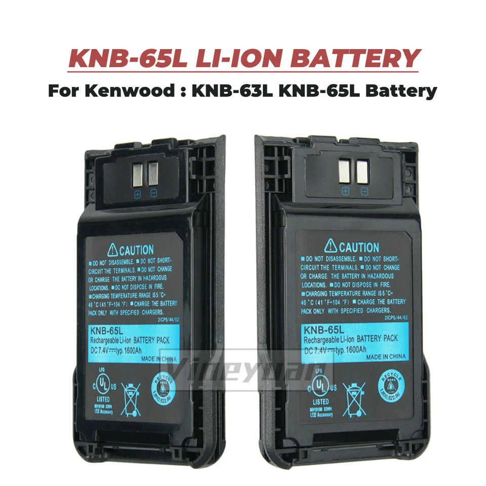 10pc KNB-65L Li-ion Battery For Kenwood TKU100 TK2000 TK3000 TK3501 TK3212 Radio - Image 3 of 4