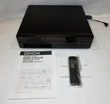 Denon DCM-270 5-Disc Carousel CD Player with Remote Manual Original Box - Tested