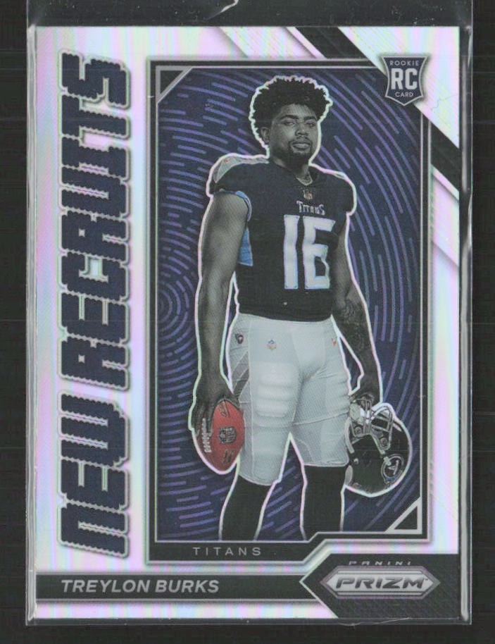 2022 Panini Prizm #NR-8 Treylon Burks New Recruits Prizm Silver Titans (F)