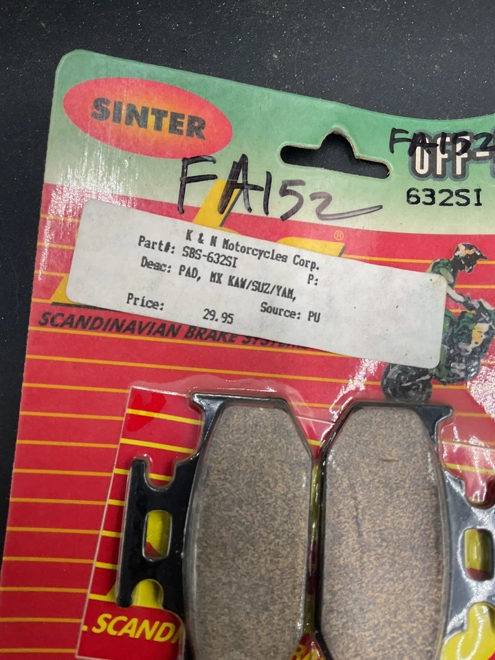 ЗАДНИЕ ТОРМОЗНЫЕ КОЛОДКИ KAWASAKI KX125 1989/94 KX250 1989/94 KX500 1989/95 SBS 632SI - Изображение 2 из 4