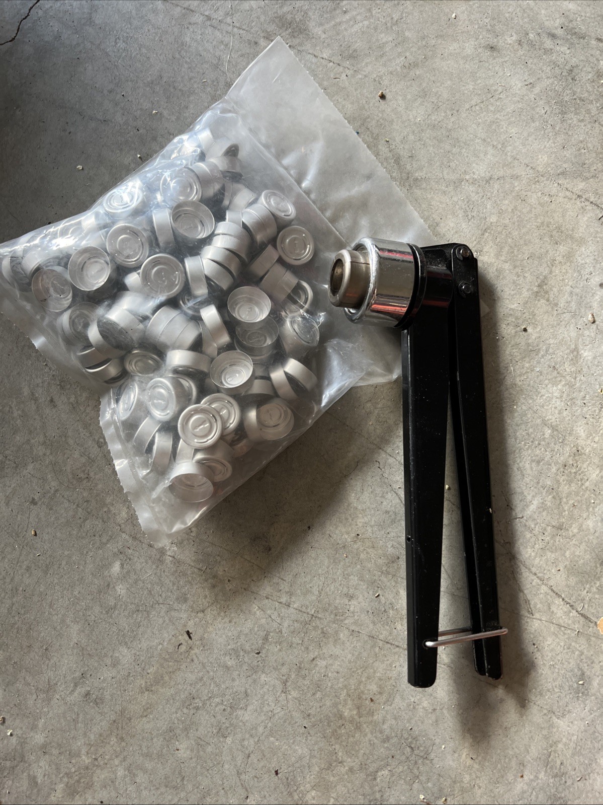 Vial Crimper And Aluminum Plastic Silver Lid Manual Sealing Tool