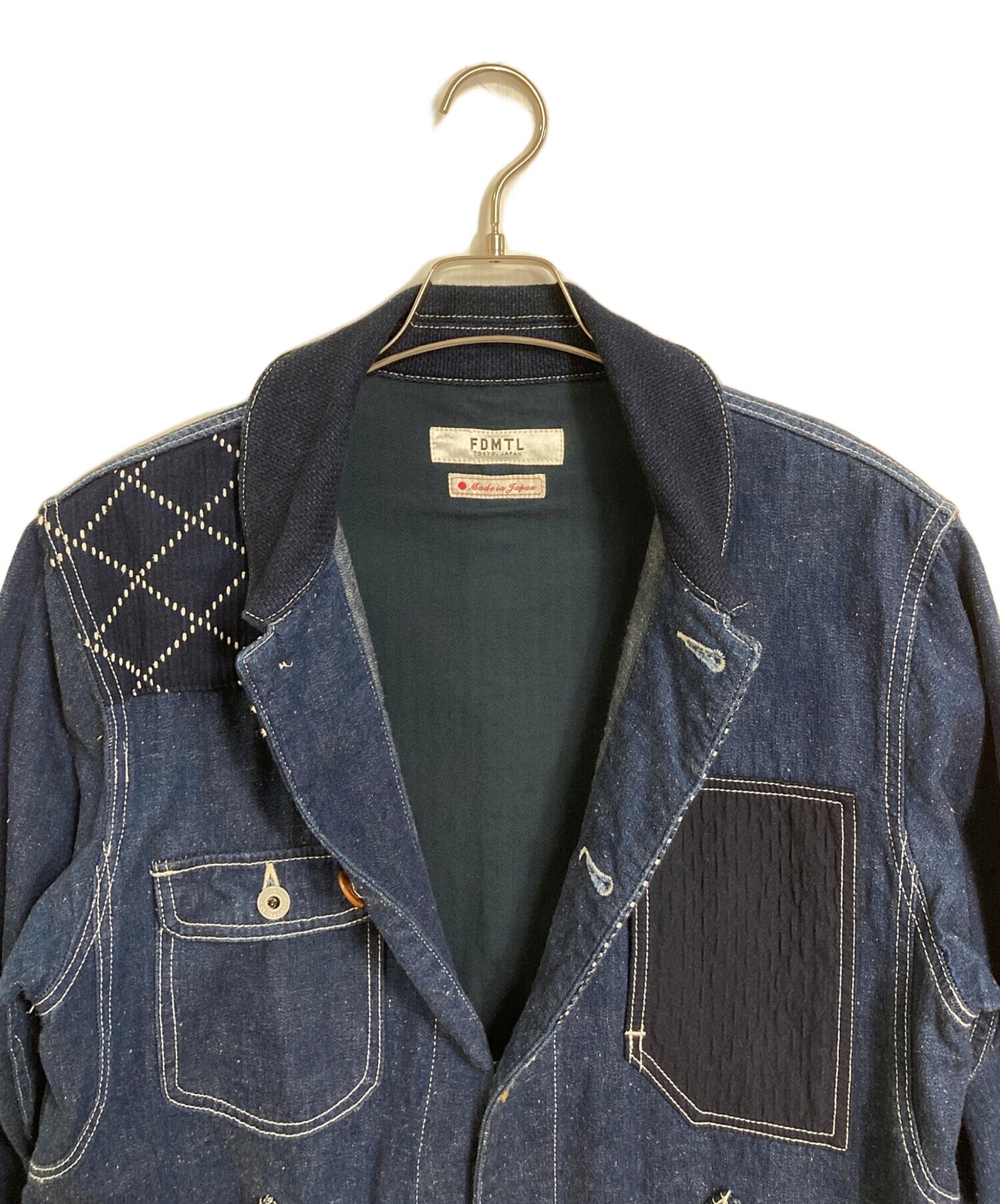 FDMTL Patchwork Coverall Denim Outerwear Light Ou… - image 2