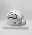 ADRIAN PETERSON Signed Minnesota Vikings RAVE Mini Helmet White JSA Witnessed