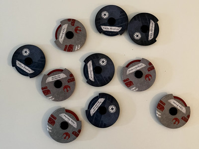 X-Wing Miniatures 2.0/2.5 Various Rebel/Imperial Ship Maneuver Dials