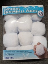 Snowtime Indoor Snowball Fight 24 Soft Snowballs For Inside Fun Without The Cold