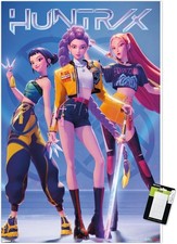 Netflix KPop Demon Hunters Huntrix Hero Group Wall Poster  Mount 34L x 22.4W