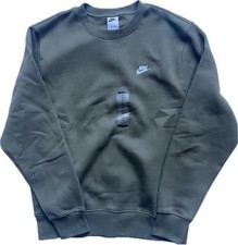 Nike Sportswear Club Fleece Crewneck Sweatshirt Olive Green Mens Medium NWT