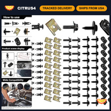 100 PCS Car Body Screws Bolts Kit, Splash Shield U-Nuts, Bumper Fender Fasteners