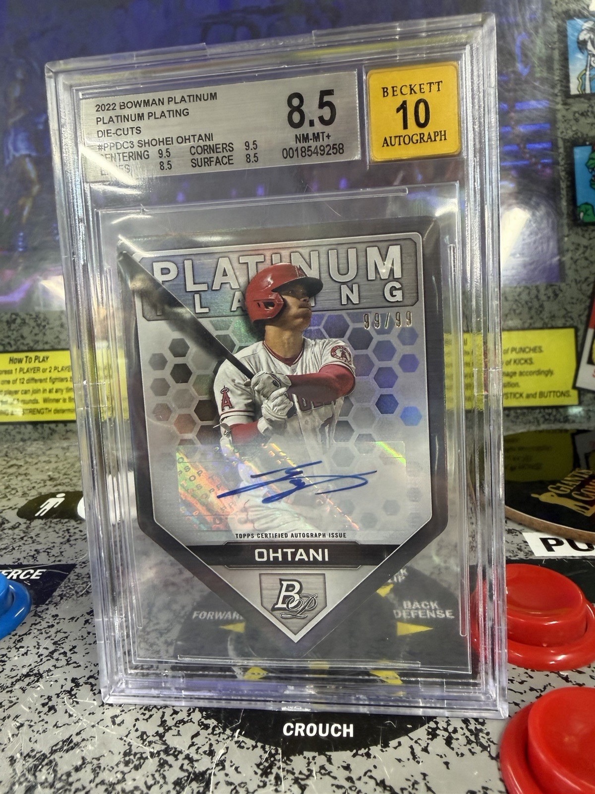 2022 Bowman Platinum Plating Die-Cut Shohei Ohtani Auto 99/99 BGS 8.5 Auto 10 view 12