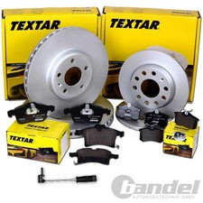 TEXTAR BREMSSCHEIBEN + BEL&Auml;GE VORNE + HINTEN passend f&uuml;r MERCEDES VANEO W414