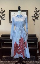 TOMMY HILFIGER FLoral Shirtdress Optic White/Blue TH Ithaca Striped/Maxi Dress