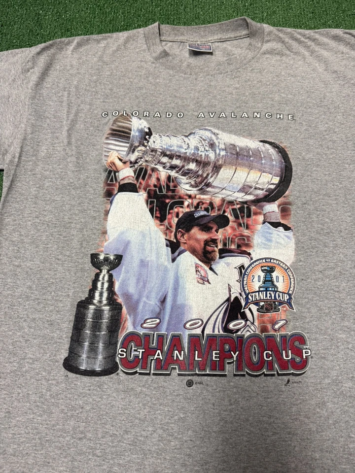 Camisa De Colección Colorado Avalanche 2001 Copa Stanley Raymond Bourque XL NHL Hockey Foto 2 de 4