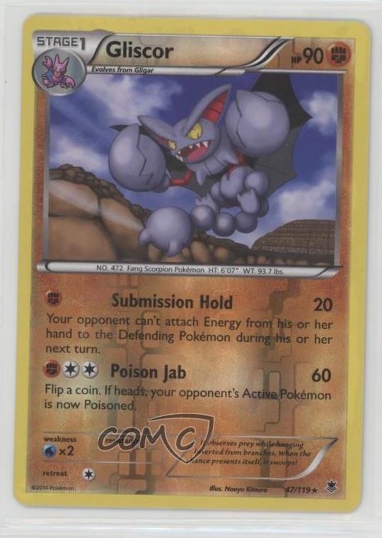 Gliscor Reverse Foil Pokemon XY Phantom Forces #47