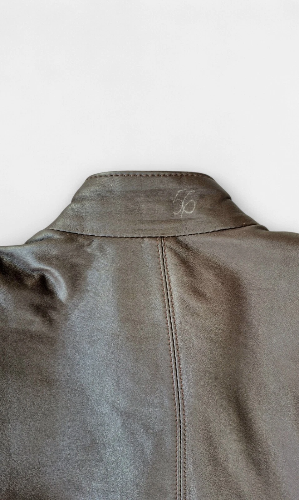 ​Womens Mens Unisex Genuine Brown Leather Vintage Jacket Jacket Size 56 image 5
