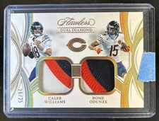 2025 Flawless Caleb Williams Rome Odunze Dual Diamond Memorabilia Patch #/25