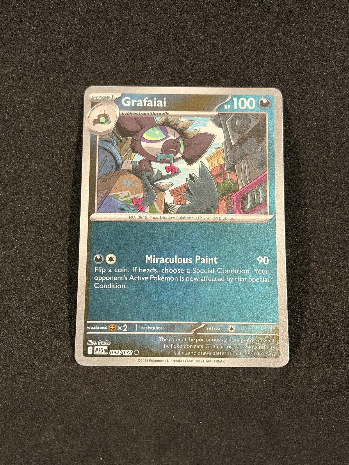 Grafaiai Reverse Holo Common ME01: Mega Evolution 092/132 NM