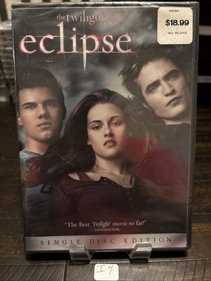 The Twilight Saga: Eclipse DVD 2010 Kristen Stewart Robert Pattinson 1 Disc I4