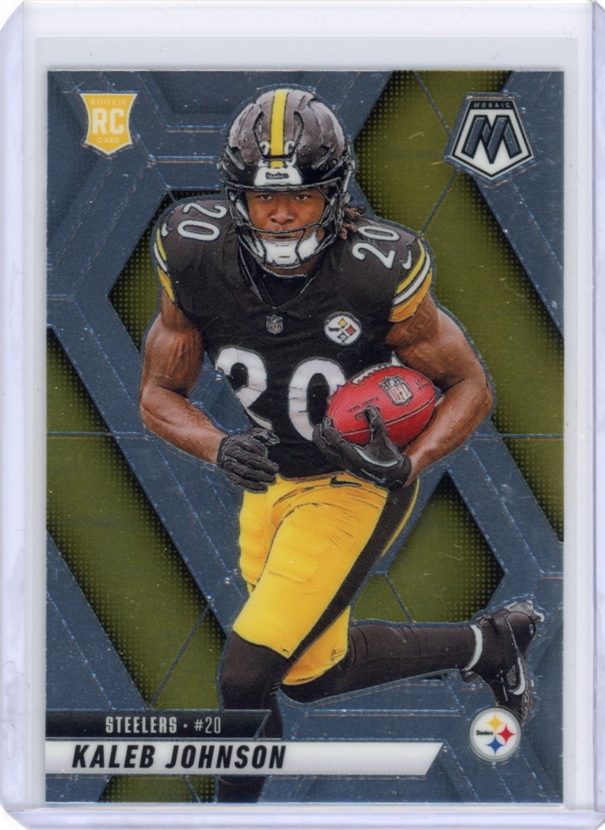 Kaleb Johnson 2025 Mosaic RC #315 Pittsburgh Steelers
