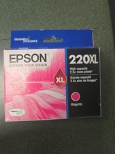 Epson 220XL Magenta Ink Cartridge Genuine New Sealed Exp 03/2025