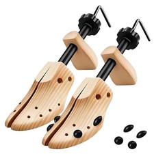 Pair of Wooden Shoe Stretcher,Adjustable Shoe Trees for Men and Women Wood Sh...