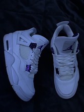 Jordan Air Jordan 4 Retro Metallic Pack Court Purple White Purple Mid Top Sneak…