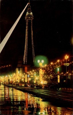 Blackpool Illuminations Blackpool England vintage postcard o126