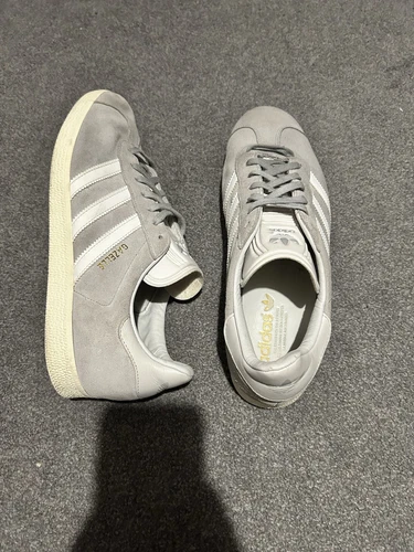 Scarpe da ginnastica uomo adidas grigio chiaro gazelle taglia 10