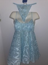 Vtg Y2k Victoria's Secret Babydoll Burn Out Satin Trim Nightie Panty Size M