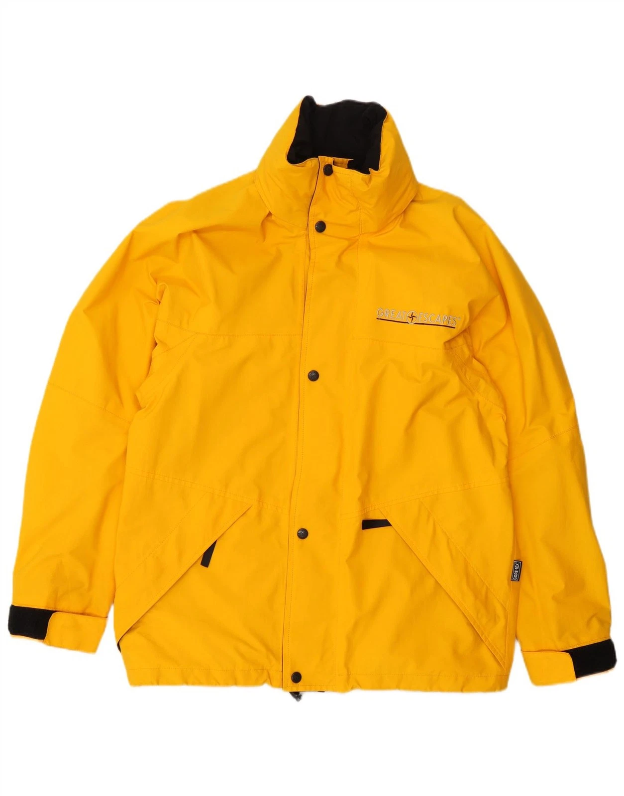 Great Escapes Mens Gore-Tex Windbreaker Jacket UK 38 Medium Yellow AJ02