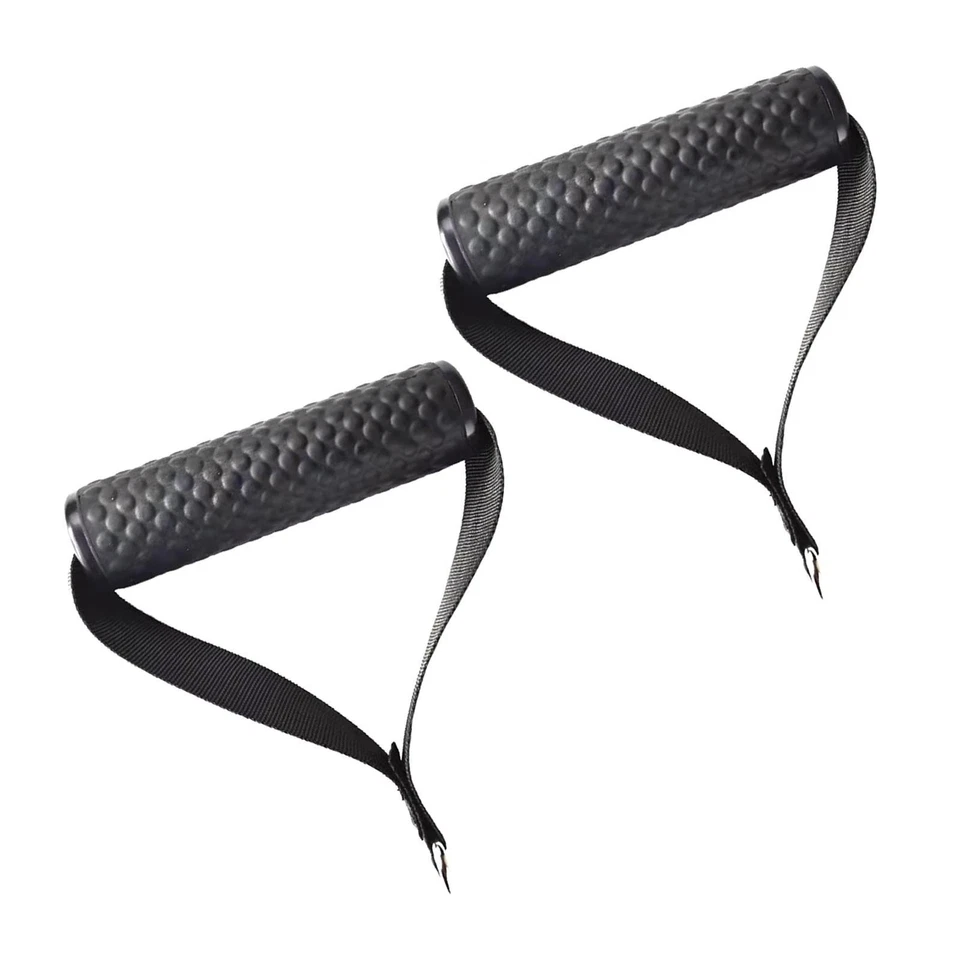 2x Cable Machine Attachment Handles Pull Band Handles Fitness Straps Tricep Rope - Image 4 of 4