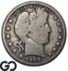 1908-O Barber Half Dollar, Better New Orleans Issue