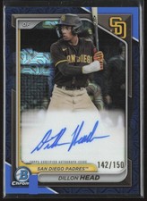 2024 Bowman Mega Box Dillon Head Prospect Auto Mojo Blue /150 #BMA-DH San Diego