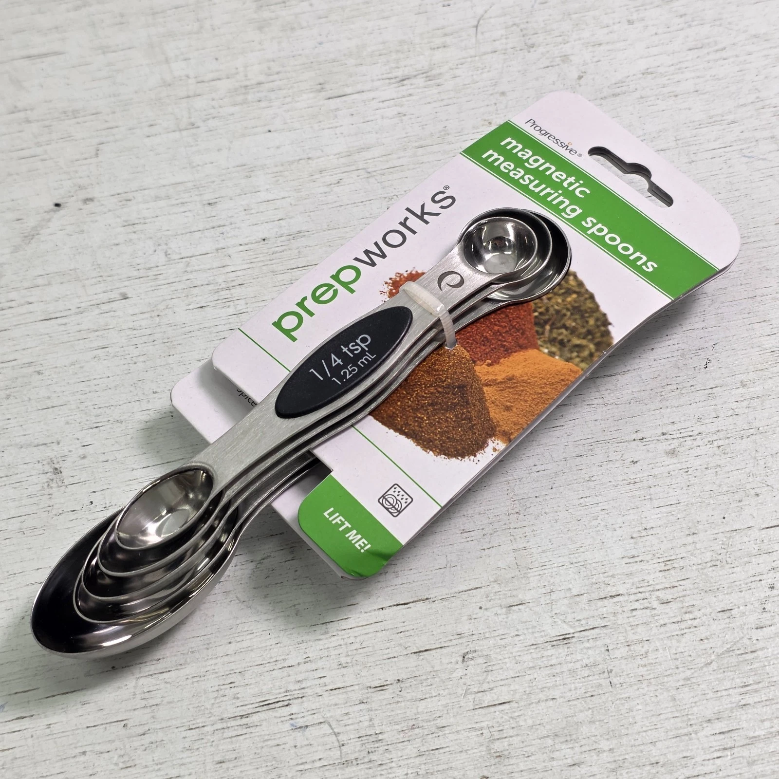 Progressive Stainless Steel Magnetic Measuring Spoons Set of 5 Spices GT-3469