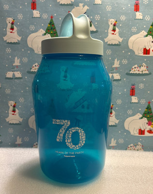 Tupperware XL Universal Jar 12 Cup / 3 Qt. / 3 L Jug Blue 70 Years of the Party
