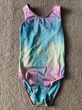 Girls Destira Gymnastics Leotard Size S Multi Color Sleeveless