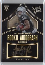 2016 Panini Black Gold Rookie Auto White Gold 30/99 Jalen Richard #129 Auto fm0