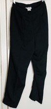 Vintage Joan Leslie Petites 12p Black Dress Pants Side Button  s Slant Pockets