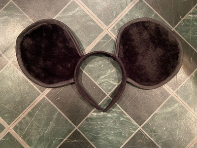 Medium Size Costume 14''WIred Mouse Ears Headband *Pre-Owned* BT3