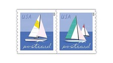 Sailboats Postcard Stamps - 1 Roll (100 Stamps) Nautical Theme Collector's Set