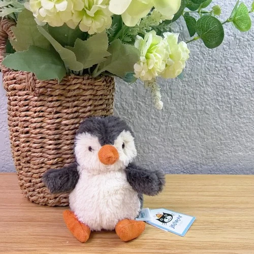 Jellycat Peanut Penguin Bag Charm Cute Plush Keychain Soft Toy NWT Dust Bag - Picture 3 of 6