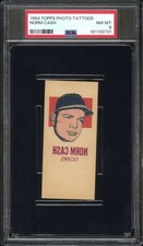 1964 Topps Photo Tattoos #28 Norm Cash PSA 8 Detroit Tigers  (3731)