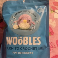 The Woobles Pierre the Penguin Crochet Kit NEW W/ Original Blue Hook