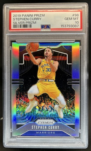 2019-20 Panini Prizm Stephen Curry Prizm Silver #98 Warriors PSA 10 GEM MINT