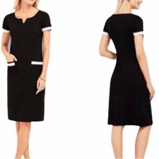 Talbots Black Dress with White Accents Petite size 16