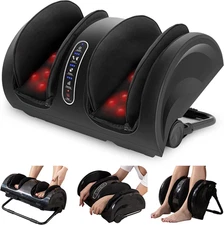 Foot Massager with Heat, Shiatsu Feet and Calf Massager Machine for Plantar Fasc